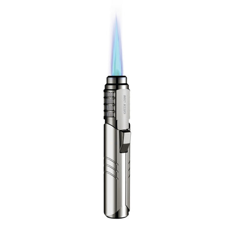 Jet Flame Windproof Lighter - Silver