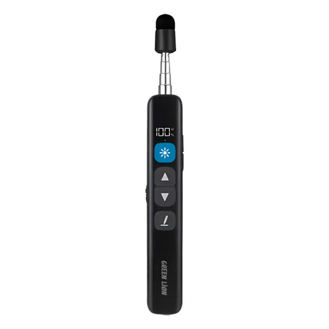 Green Lion Wireless Presenter with Retractable Pointer - Black