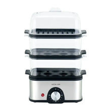 3-Tier Egg Cooker | Vegetable Steamer 500W - Gray
