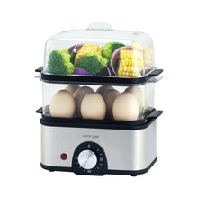 3-Tier Egg Cooker | Vegetable Steamer 500W - Gray