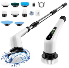 Cordless Electric Spin Scrubber, Electric Cleaning Brush with 8 Replacement Brush Heads